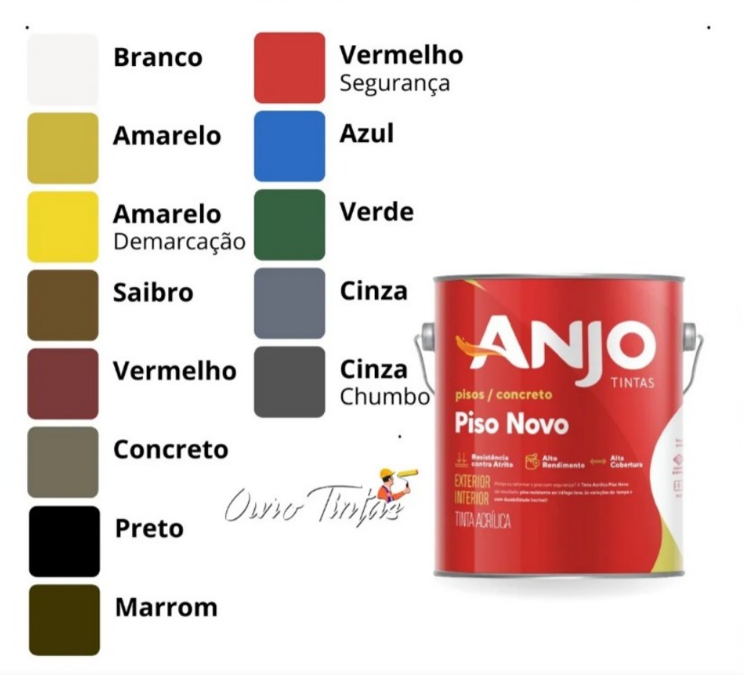Anjo tinta piso