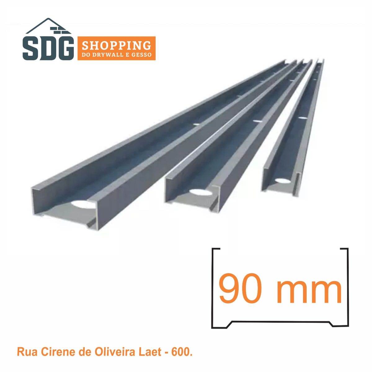 Montante 48 para Drywall – Estrutura Vertical