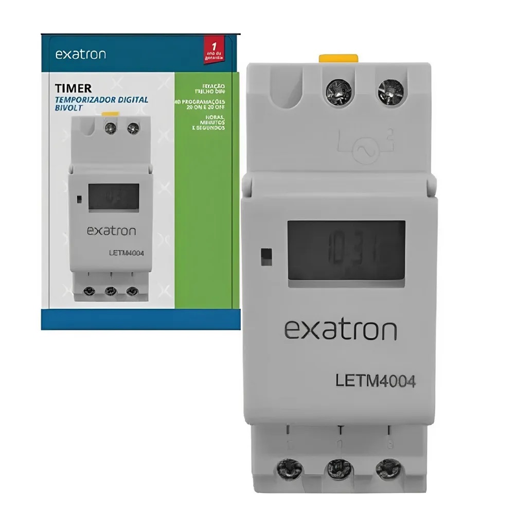TIMER DIGITAL INDUSTRIAL P/ TRILHO EXATRON