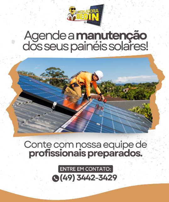 Venda, instalação, manutenção, limpeza.