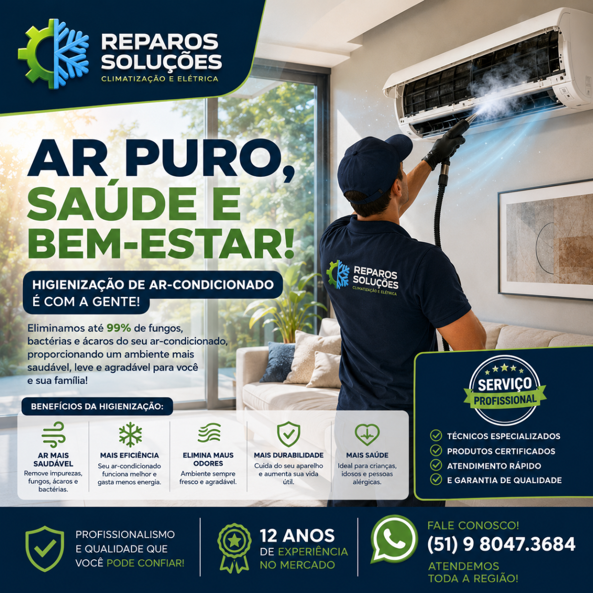 vendas/ Instalação/ manutenção de ar condicionados.